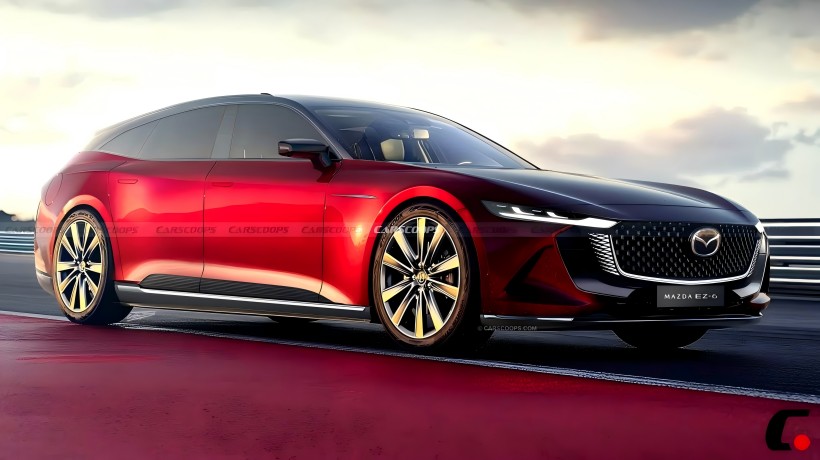 Benchmarking in BMW M340i cum classic dirigentes fregit Design: Concept Renderings de Mazda Mazda Ezda-VI Touring variant